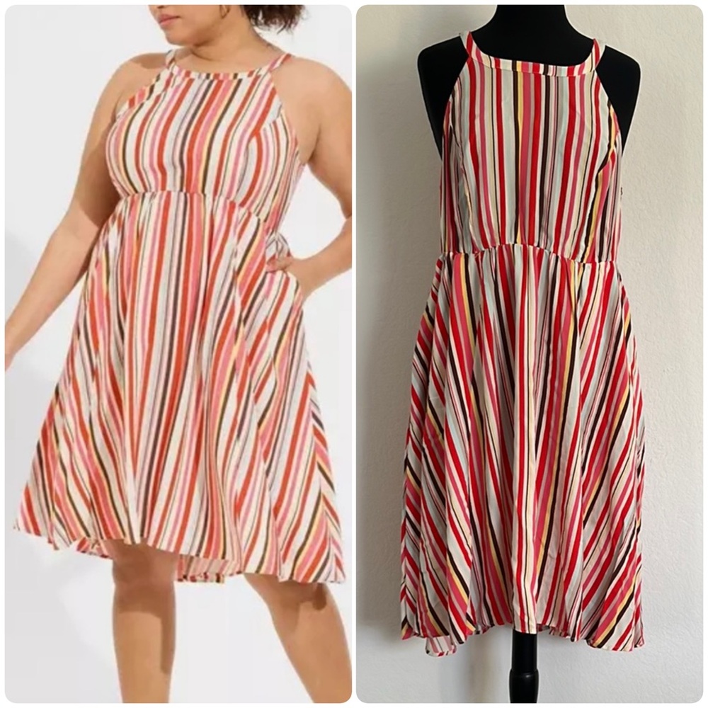TORRID Striped Sleeveless Dress